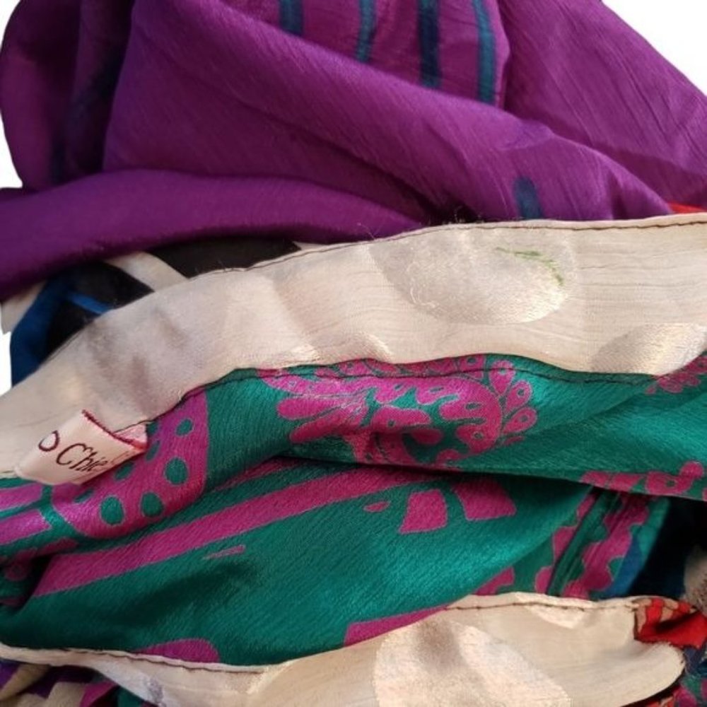 3/$15 Boho Chic Colorful Asymmetrical Wrap Skirt Size XS - Picture 5 of 6